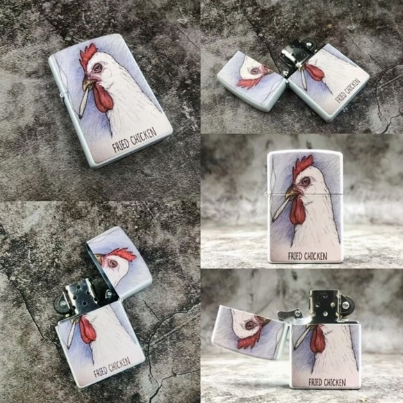 Fallout Themed Metal Hinged Lighter, Fried Chicken - Picture 3 of 3